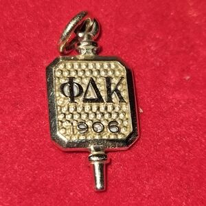 Vintage Phi Delta Kappa 10k Solid Gold Key Pendant Charm Fob 1906